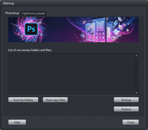 Adobe Backup application adobe Backup Tool