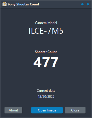 Sony Shooter Count screenshot